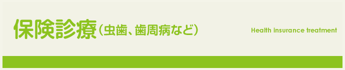 保険診療（虫歯、歯周病など）